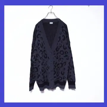 레오파드 무늬 그레이 가디건