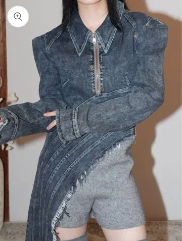 IHATEEIGHT Running is on me 데님 자켓