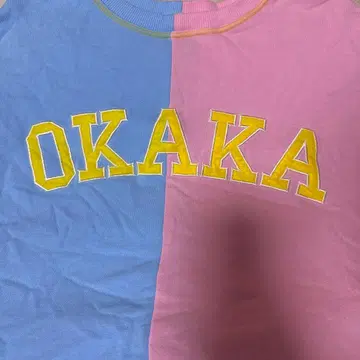 RE. 나카 리이사 OKAKA 바이컬러 맨투맨