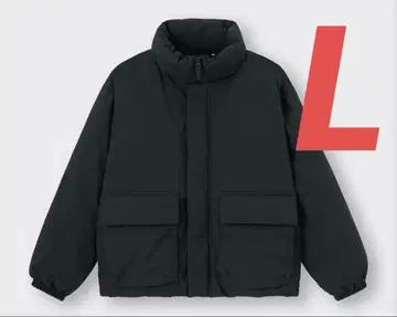 지유 히트 패디드 스탠드 블루종 남성용 블랙 L 사이즈