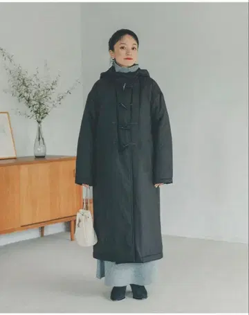 오브렉트 타카야마 미야코 콜라보 더플 퀼팅 코트 블랙