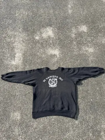 60s 맨투맨 플로키 블랙 페이드