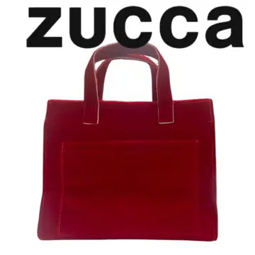 주카 빈티지 벨로아 핸드백 빨간색 새상품급 레어 디자인