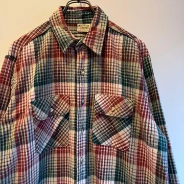 90's FIVE BROTHER 파이브브라더 헤비 플란넬 셔츠 L