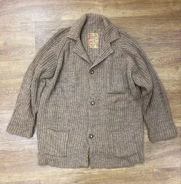 새상품급 90s 니콜 클럽멘 니트 울 자켓 일본제 베이지 XL