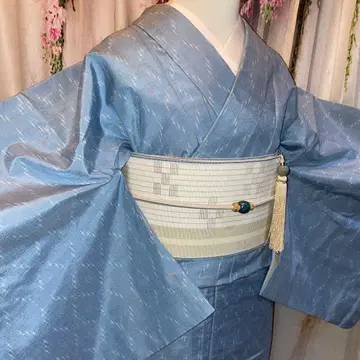 류큐 꽃 직조  단품 이중 기모노