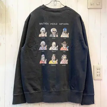 택 포함 새상품 브라더 마르 헤비 웨이트 쭈리 맨투맨 백 프린트