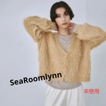 SeaRoomlynn 헤어리 샤기 V넥 가디건 상의