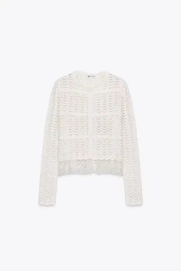 [ 할인 가능 ] ZARA 로맨틱 셔닐 자켓 가디건 S