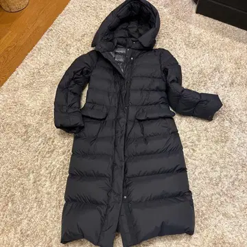 울트라 라이트 다운 롱 다운 자켓 블랙