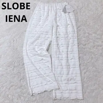 슬로브 이에나 택 포함 미사용 새상품 티어드 팬츠 허리밴딩 프릴