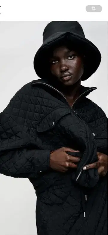 ZARA 퀼트 자켓 블랙 스타일리시 S