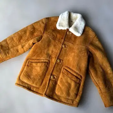 컨디션 최상 니치와 윈드아머 스웨이드 봄버 무스탕 자켓