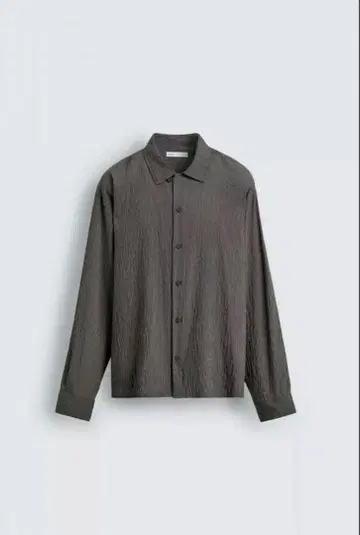 ZARA 주름 가공 스트라이프 패턴 플루이드 셔츠 M