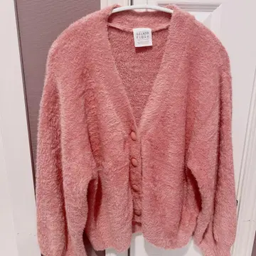 GELATO PIQUE 핑크 가디건 포근포근 복슬복슬