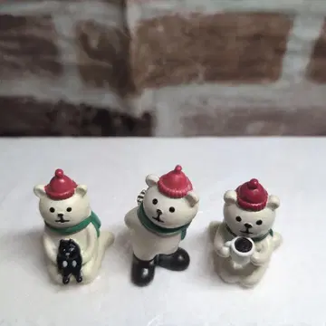 콘콘블 데코 크리스마스 산타 시로쿠마 3종 세트