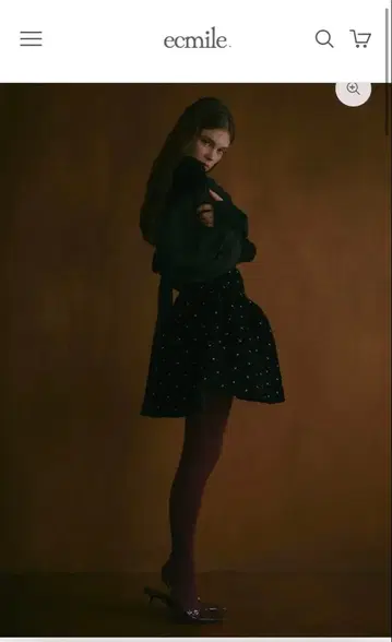 ecmile VELVET BEADS SKIRT