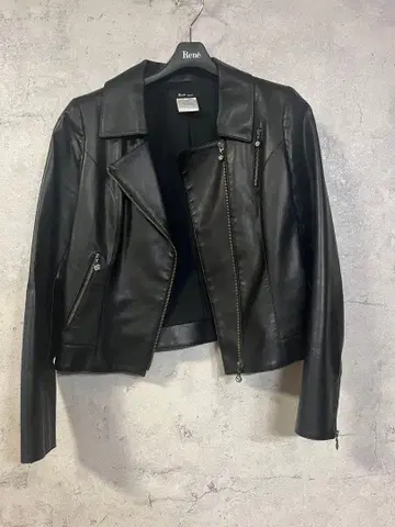 Rene 인조 가죽 라이더 자켓