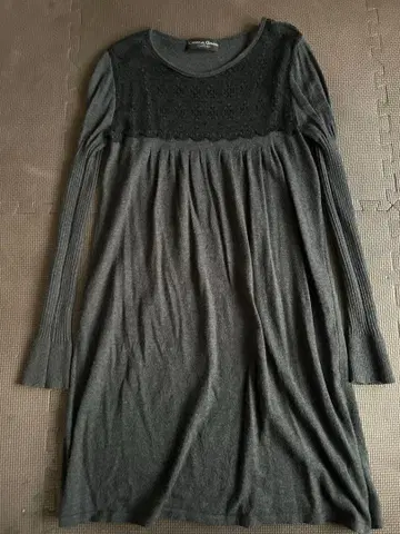 CRISTINA CAVIOU 다크 그레이 긴팔 튜닉 이탈리아제