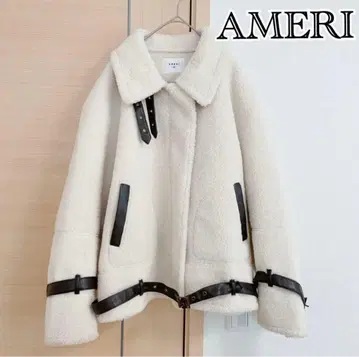 AMERI 아메리 집업 블루종 화이트