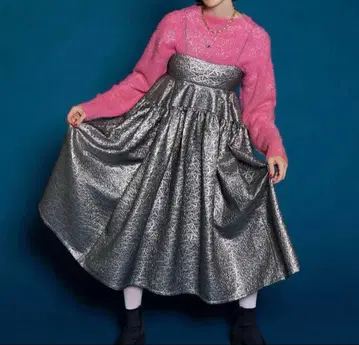 메종 스페셜 핑크 라메 니트