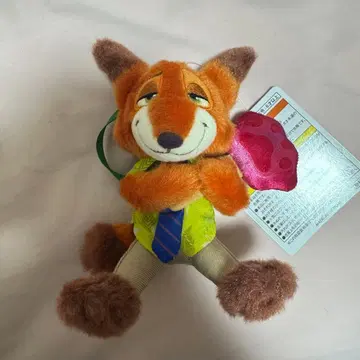 주토피아 닉 봉제 인형 키체인