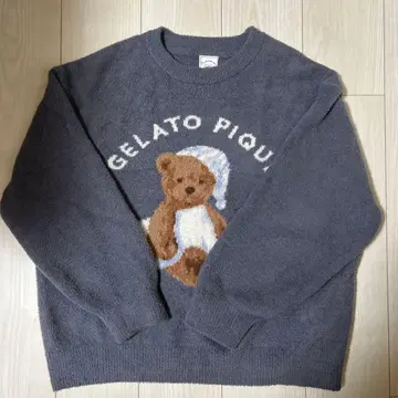 새상품급 젤라또피케 Good Night Bear 풀오버 네이비
