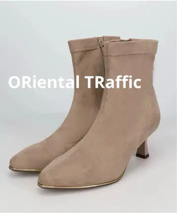ORIENTALTRAFFIC 메탈릭 라인 힐 부츠/56403