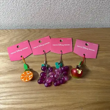 도쿄 디즈니 리조트 후르츠 스트랩 4개 세트