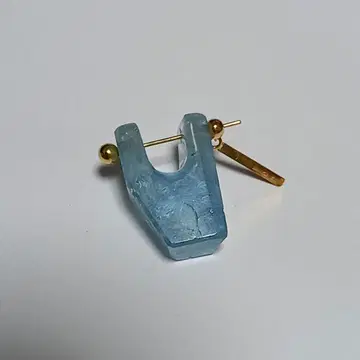 모나카 주얼리 락 귀걸이 아쿠아 마린