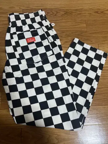 Cookman 체크 무늬 셰프 팬츠 Cookman