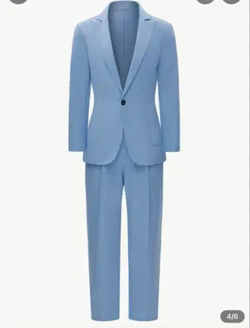 라이트 블루 슬림핏 수트