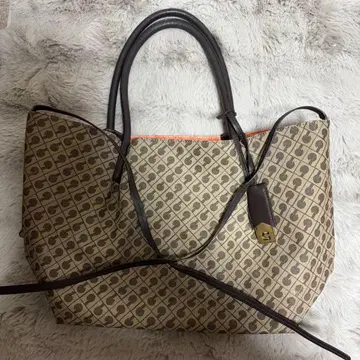 게라르디니 토트백 리버서블 브라운