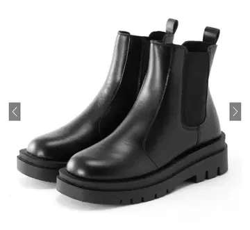 GRL 통굽 사이드 고어 가죽 부츠[ci383]