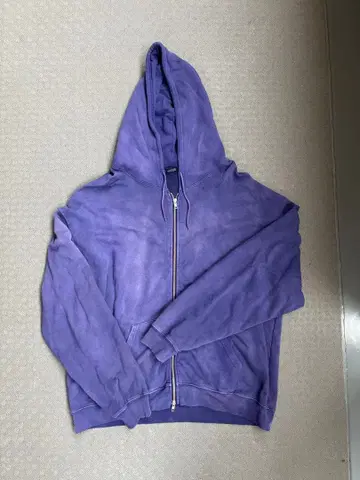 DAMAGEDONE 구매 풀 집업 후드티 페이드 더블 지퍼 퍼플 XL