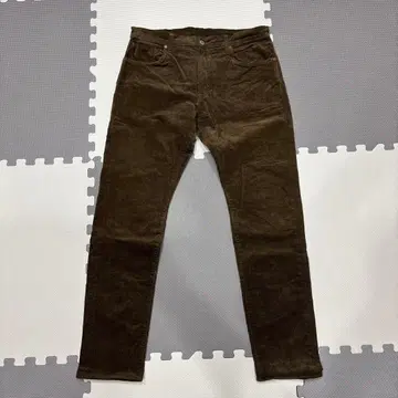 GOWEST 코듀로이 슬림핏 팬츠 브라운