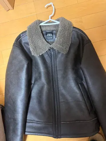 ZARA 다크 브라운 가죽 자켓