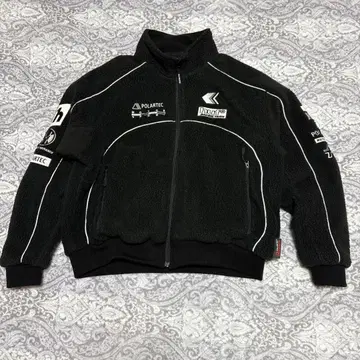 HUF 블랙 플리스 자켓 L