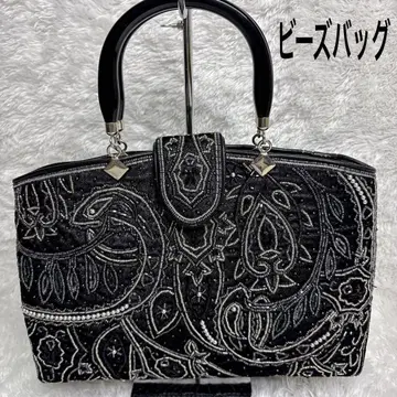 일본 의류, 서양 의류 비즈 백 비즈 자수 장식 화려한 블랙 계열