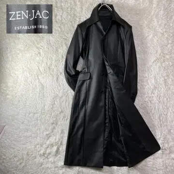 새상품급 ZEN JAC 젠잭 인조 가죽 롱 코트 초롱 기장 M