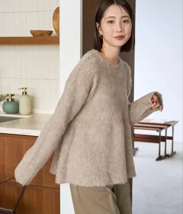 FREAK'S STORE 프릭스스토어 모헤어 터치 샤기 니트 페플럼