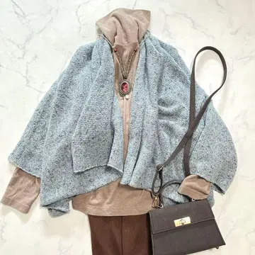 새상품급 요건 레일 변형 가디건 캐시미어 100% 프리 사이즈