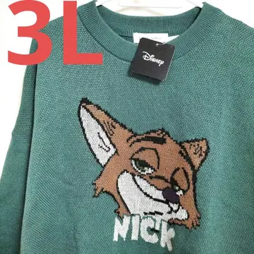 [ 새상품 ] Disney 주토피아 닉 니트 스웨터 빅 사이즈 3L