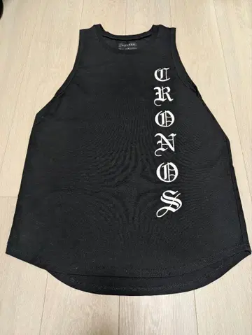 CRONOS 블랙 레터 탱크탑 S