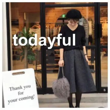 택 포함 새상품*todayful*플레어 니트 스커트 36