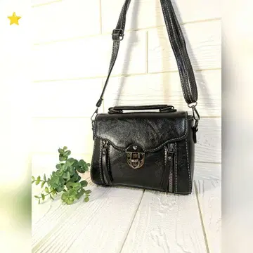 블랙 숄더백 플랩 캐주얼 앤티크 빈티지풍