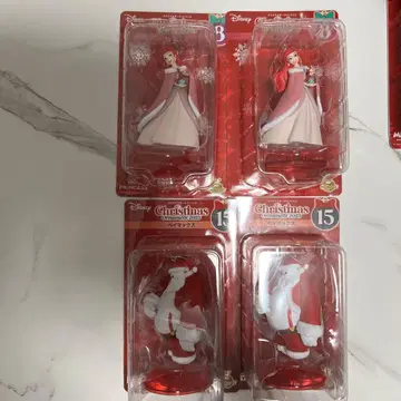 디즈니 크리스마스 피규어 4체 세트