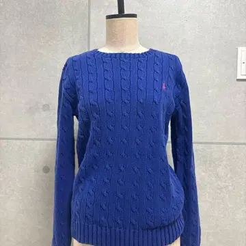 폴로 랄프 로렌 케이블 니트 스웨터 파랑