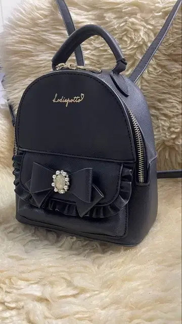 LODISPOTTO 주얼 리본 미니 백팩 지뢰 양산
