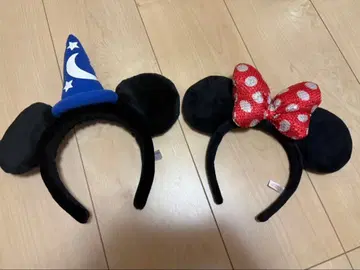 미키 미니 귀 포함 헤어밴드 세트